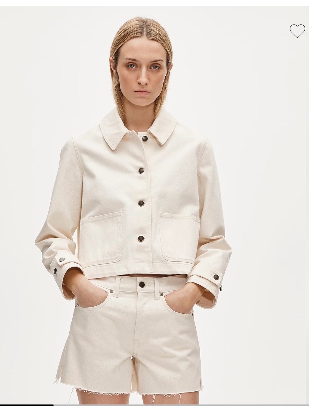 J Crew Cropped Barn Jacket in Denim